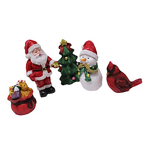Christmas Series Set Santa Decoration Snowman Photo Prop for Desktop Xmas