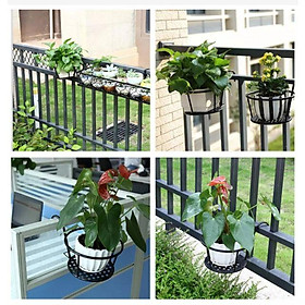 Giỏ sắt treo chậu cây, chậu hoa ban công fi 22 cm trang trí nhà cửa