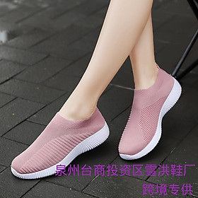 Giày nữ LRCLOVE 2023 Giày thể thao thời trang mùa hè Giày thể thao thoải mái Breathable Lưới dệt mặt Cộng với kích thước 4243