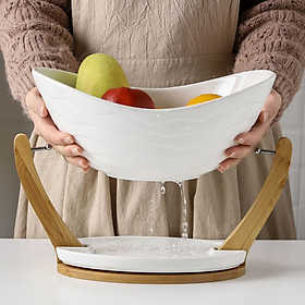Mua Khay dĩa đựng hoa quả bằng sứ size lớn phong cách Bắc Âu