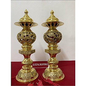 Mua Đôi đèn rồng phượng bằng đồng cao cấp  cao 50cm .