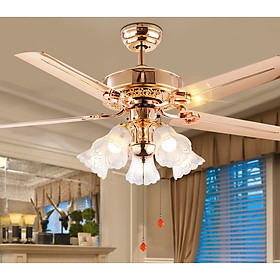 Mua Quạt trần đèn 5 cánh hiện đại màu vàng 5898AP