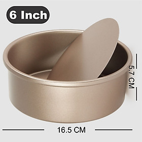 Khuôn Nướng Bánh Bông Lan Gato Sinh Nhật Tròn Đường Kính 16 Cm Chống Dính Cao Cấp - MOUCIR6IN - MOUCIR6IN-VANG