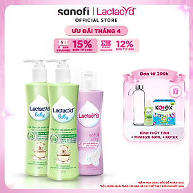 Bộ 2 chai Sữa Tắm Gội Trẻ Em Lactacyd Baby Extra Milky 500ml+ 1 Dung Dịch Vệ Sinh Soft & Silky Dưỡng Ẩm 250ml