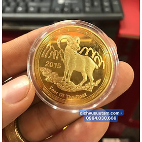 Mua Xu mạ vàng của Úc kỷ niệm tuổi Mùi con dê  có hộp đựng kèm theo