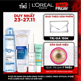 Bộ đôi làm sạch kép và chống nắng L'Oreal Paris chuyên sâu (MCL 400,SRM 50,ME 22,UV15)