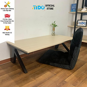 Bàn làm việc ngồi bệt TI-BBCU - Khung chữ K cứng chắc, gập gọn tiện lợi - Mặt bàn 1m2