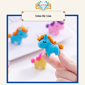 Gôm tẩy bút chì ngựa pony unicorn, đồ dùng học tập dễ thương cute giá rẻ làm quà tặng học sinh văn phòng phẩm