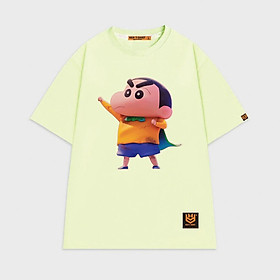 Áo thun unisex bé Shin Siêu Năng Lực cậu bé bút chì vui nhộn Shin Chan áo phông nam nữ BND337 - Neon