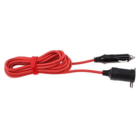 12-24V Car Cigarette Lighter Power Plug Socket Adapter Extension Cable 6feet
