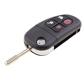 Replacement Keyless Entry Uncut Flip Key Fob Car Remote Control for Jaguar
