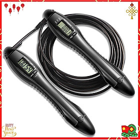 Dây nhảy lõi thép Cleacco tự động đếm số , đếm giờ , tích hợp đo calo , quãng đường