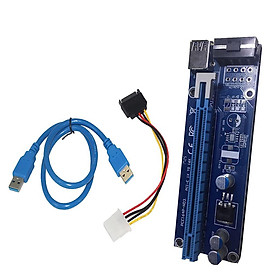 30cm USB3.0 PCI-E Express 1x to 16x Extender Riser Card Adapter Power Cable