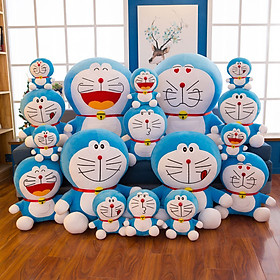 Gấu Bông Doremon (Doraemon) Dễ Thương Nhiều Biểu Cảm (18cm--->70cm) Hàng Cao Cấp Chất Lượng Cao (Tặng Kèm 1 Ví Da 12 Ngăn Đựng Thẻ ATM, CCCD)