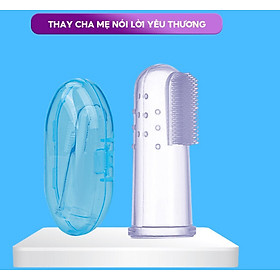 Mua Dụng cụ tưa lưỡi bàn chải đánh răng xỏ ngón được làm từ silicon siêu mềm