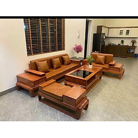 Mua Bộ ghế gỗ sồi nệm da Tundo dày 15 cm kích thước 3m x 2m x 80 cm