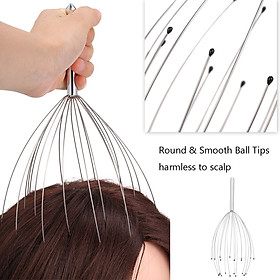 Body Massage Tool Kit Scalp Massager & Telescopic Back Scratcher Handheld Head Massager Scratcher for Deep Relaxation