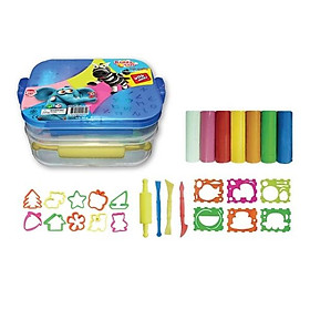 Đất Nặn Học Tập 7 Màu + Bộ Dụng Cụ Kiddy Clay PX380716SMRT