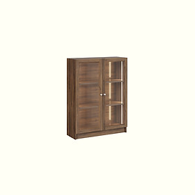 Mua  Happy Home Furniture  CATY  kệ sách 3 tầng cửa kính tích hợp đèn LED  80cm x 30cm x 106cm (DxRxC)  KSA_012_LED