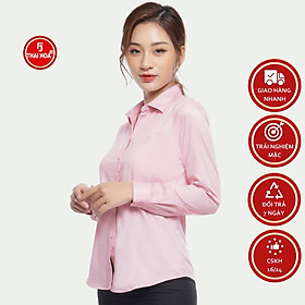 Áo sơ mi dài tay chất liệu vải sợi tre thoáng mát Sơ mi công sở Thái Hòa 8919-02-01