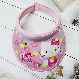 Mũ nửa đầu, nón đi biển cho bé in hình mèo hello kitty đáng yêu