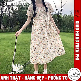 Váy babydoll hoa nhí dáng dài dễ thương