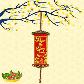 Dây Treo Câu Đối Đỏ An Khang Thịnh Vượng Trang Trí Cây Mai, Nhà Cửa Đón Tết