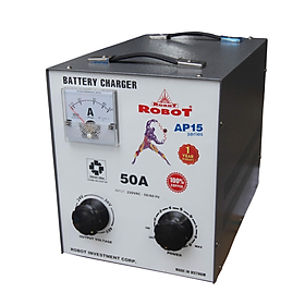 Máy sạc ắc quy Robot tăng giảm 50A (12V-24V-36V-48V, Dây Nhôm, Dây Đồng)