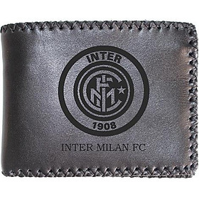 Ví Da Bò Nam Nữ Khâu Viền Khắc Hình Club Inter Milan