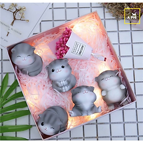 Mua Mô Hình Mèo Béo Trang Trí Bánh Kem Dễ Thương