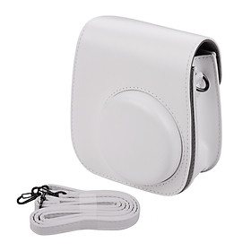 Portable Instant Camera Case Bag Holder PU Leather with Shoulder Strap Compatible with Fujifilm Fuji Instax Mini 11