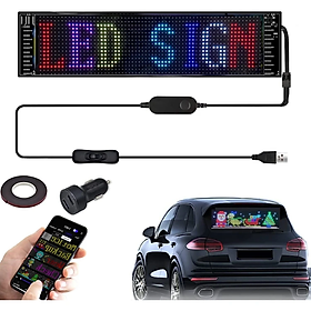 Cao cấp - Màn hình mềm chạy LED Ô Tô LED Matrix RGB Car Smart APP