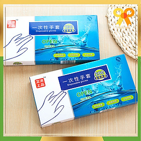 Mua Găng tay nhựa màng pe dùng một lần Hộp 100 và 200 chiếc - Làm đẹp - Công việc nhà - Găng tay vệ sinh sạch sẽ  tiện dụng