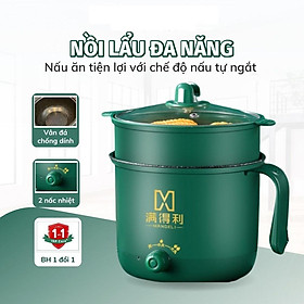 Mua Nồi Lẩu Điện Mini  Ca Nấu Mỳ 2 Tầng Kèm Giá Hấp Xào  Luộc  Chiên Đa Năng