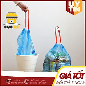 Combo 12 cuộn rác có dây rút, túi đựng có quai tiện dụng