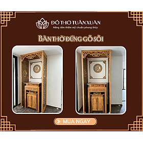 Mua Bàn thờ gỗ sồi chung cư rẻ bền đẹp không mối mọt chuẩn phong thủy