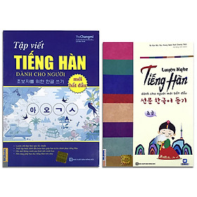 [Download Sách] Combo 2 cuốn: Tập Viết Tiếng Hàn Dành Cho Người Mới Bắt Đầu + Luyện Nghe Tiếng Hàn Dành Cho Người Mới Bắt Đầu