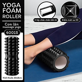 Combo Thảm Tập Yoga 6mm,Con Lăn Massage Ống Lăn Dãn Cơ Foam Roller BLUE- Bóng tập yoga size 65cm Tập Gym, Yoga, Thể Hình (hàng nhập khẩu)