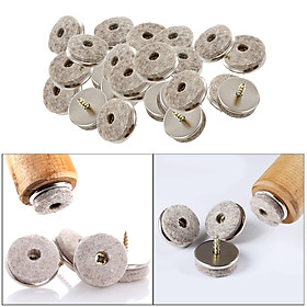 Nail-on Furniture Felt Pads Screw-in Furniture Glides Chair Leg Table Foot Protector for Sofa Wooden Furniture 24 Pieces - 22/24/28/38mm