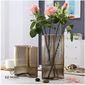 Mua Lọ Hoa Thuỷ Tinh Cong Sóng  Cao Cấp Phong Cách Độc Đáo  3 Màu Lựa Chọn