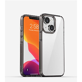 Ốp lưng dẻo trong phong cách mới dành cho iPhone 12 / 13 / 14 / 12 Pro / 12 Pro Max / 13 Pro / 13 Pro Max / 13 Mini / 14 / 14 Max / 14 Pro / 14 Pro Max  - Hàng chính hãng - Viền Đen Mờ - iPhone 13