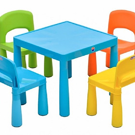 Bộ bàn ghế trẻ em gấp gọn - Màu ngẫu nhiên