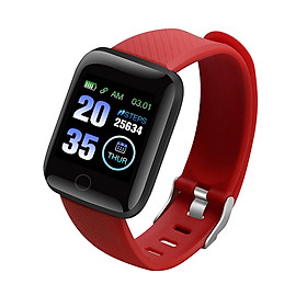 1.3-inch Touchscreen Smart Bracelet Sports Watch Waterproof Sport Fitness Tracker Blood Pressure Heart Rate Monitor Red