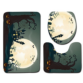 Dụng Cụ Trang Trí Phòng Tắm Halloween (Lót Sàn + Lót Nắp Bồn Cầu + Lót Chân Bồn Cầu)