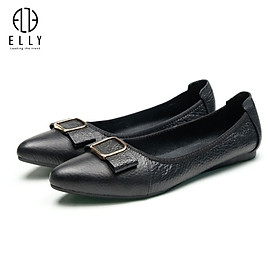 Giày nữ cao cấp da thật ELLY  EGT102 - Đen - 37