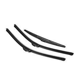 3pcs Front Rear Windshield Windscreen Wiper Blade Set for Peugeot 206 98-10