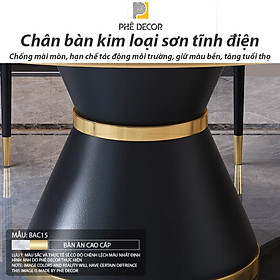 Mua BÀN ĂN CẨM THẠCH XOAY - BAC15 - Bo viền ĐK 120cm