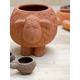 Tượng con cừu trang trí sân vườn bằng gốm