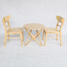Mua BÀN TRÒN CAFE GỖ CAO SU 60cm x cao 56cm MÀU TỰ NHIÊN