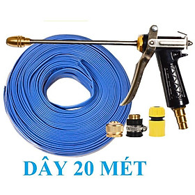 Mua Bộ dây vòi xịt nước rửa xe  tưới cây . tăng áp 3 lần  loại 20m 206701-2 đầu đồng  cút  nối đồng nhựa